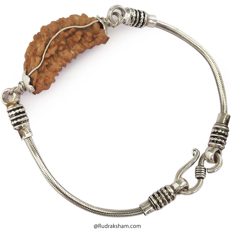 1 Mukhi Rudraksha Silver Bracelet