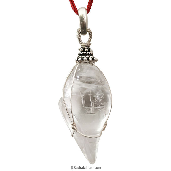 Sphatik Conch Shell Pendant