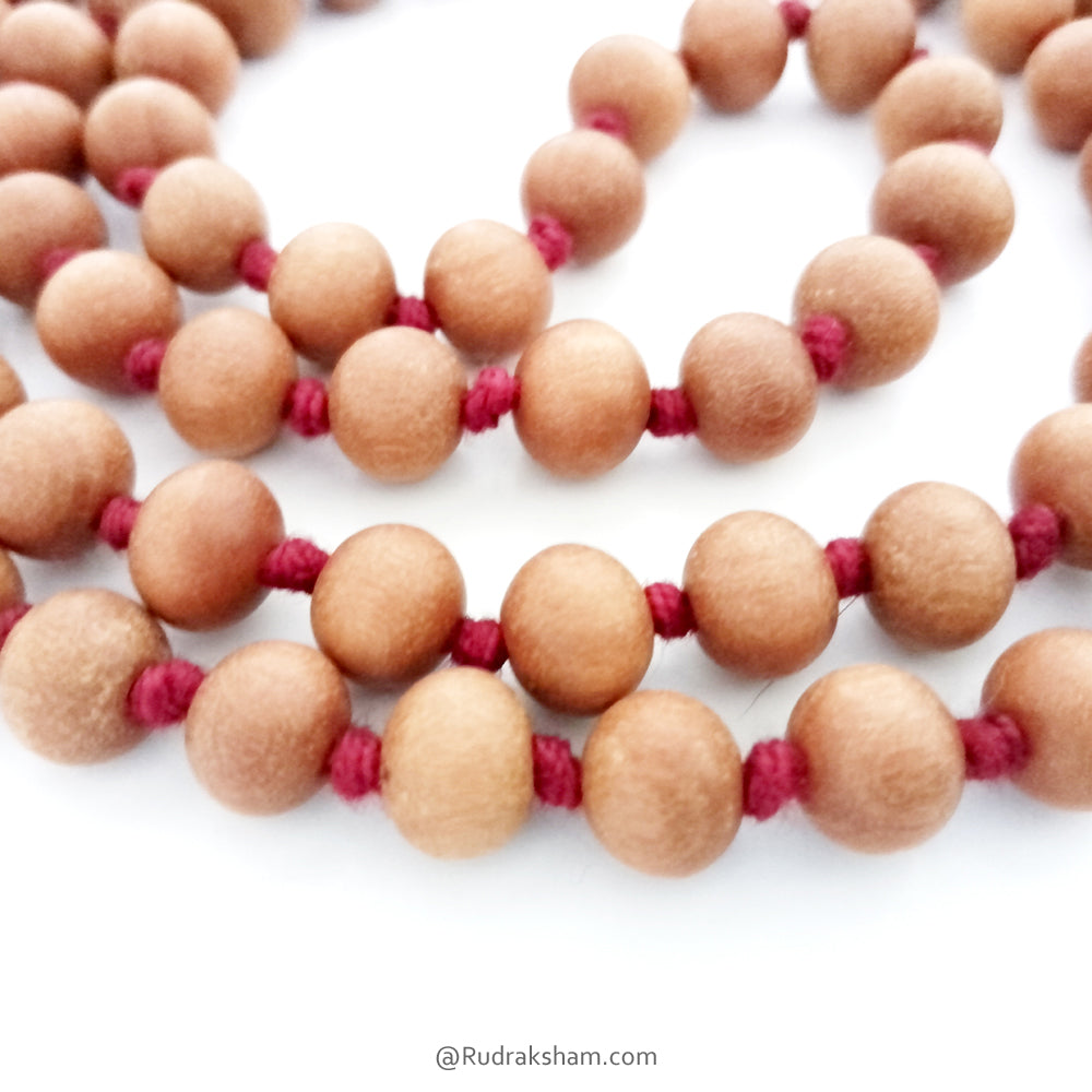 White Chandan Mala 10.00 mm