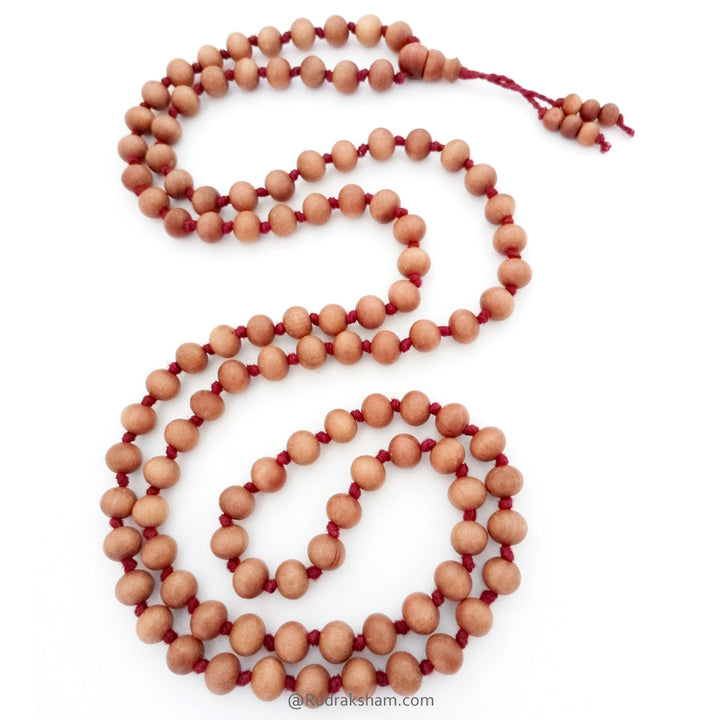 White Chandan Mala 10.00 mm