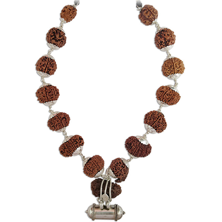 INDRA ki MALA Fine Rudraksha Beads | Buy Original Siddh Indra mala | 1 to 14 Mukhi Rudraksha Beads Mala with Ganesh