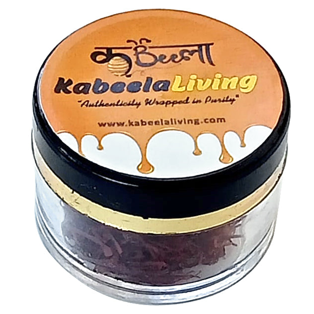 Kabeela Living Kashmiri Mongra Saffron | Kashmir Kesar | Pure Natural & Finest Saffron Threads 1 Gram