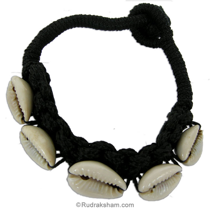 Kauri Wrist Band | Kaudi Beads Wrist Band - Cowry Shell wrist Mala, Sea Shell Thread Band, Cowrie Seashell Thread wrist band