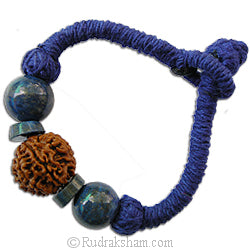 Saturn 7 Mukhi Lapis Lazuli Wrist band