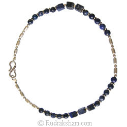 Lapis Lazuli Gemstone Silver Anklet
