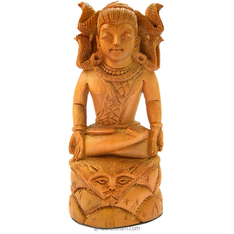 11cm Lord Shiva Statue- Pure Sandalwood Shiva Idol