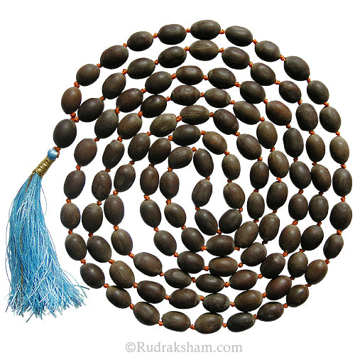Lotus Seed Mala in Thread | Buy Natural 108 Lotus Seed Beads Hand Knotted Japa Mala | Kamal Gatta Beads Mala Rosary | Mala for Maha Lakshmi Japa and Sadhana