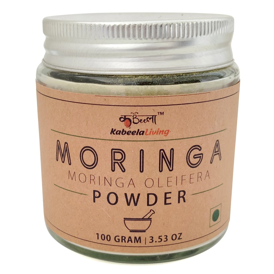 Moringa Powder, Drumstick Leaf Powder, Pure Shigru Leaf Powder, Pure Moringa Leaf Powder, 100 Grams Reusable Glass Jar