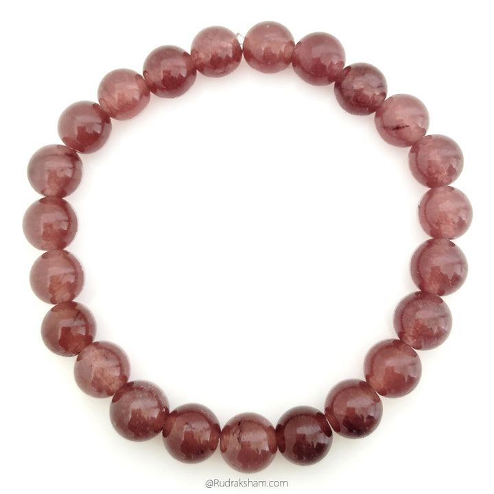 Pink Tourmaline Bracelet in Elastic