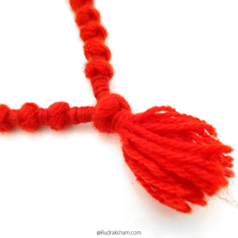 Wool Mala | Woolen mala | Ram wool mala | Handmade Knotted Light Weight Buddhist Wool Mala Rosary 27 Beads 7 - 8 mm | Wool Wrist mala | Wool Mala Bracelet