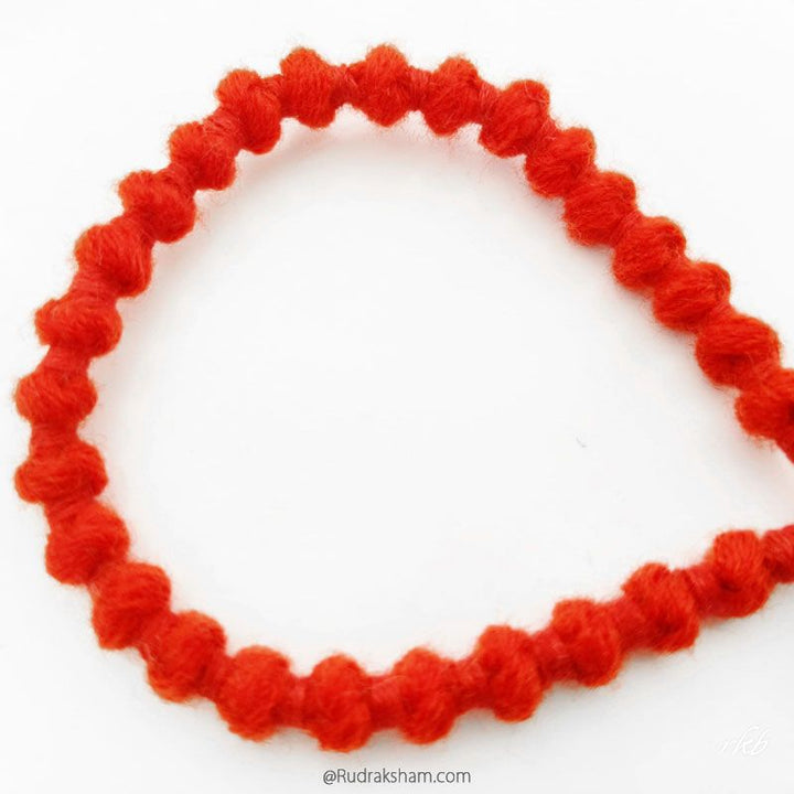 Wool Mala | Woolen mala | Ram wool mala | Handmade Knotted Light Weight Buddhist Wool Mala Rosary 27 Beads 7 - 8 mm | Wool Wrist mala | Wool Mala Bracelet