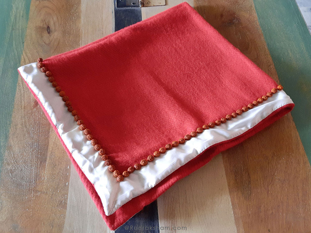 Woolen Puja Asana Red
