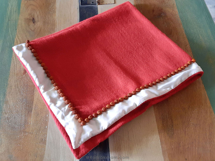 Woolen Puja Asana Red