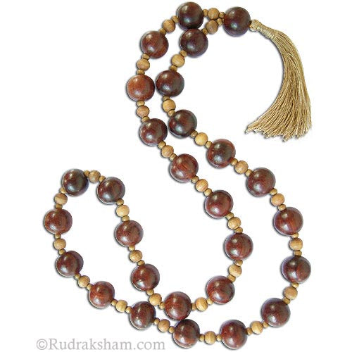  Red and White Sandalwood Necklace
