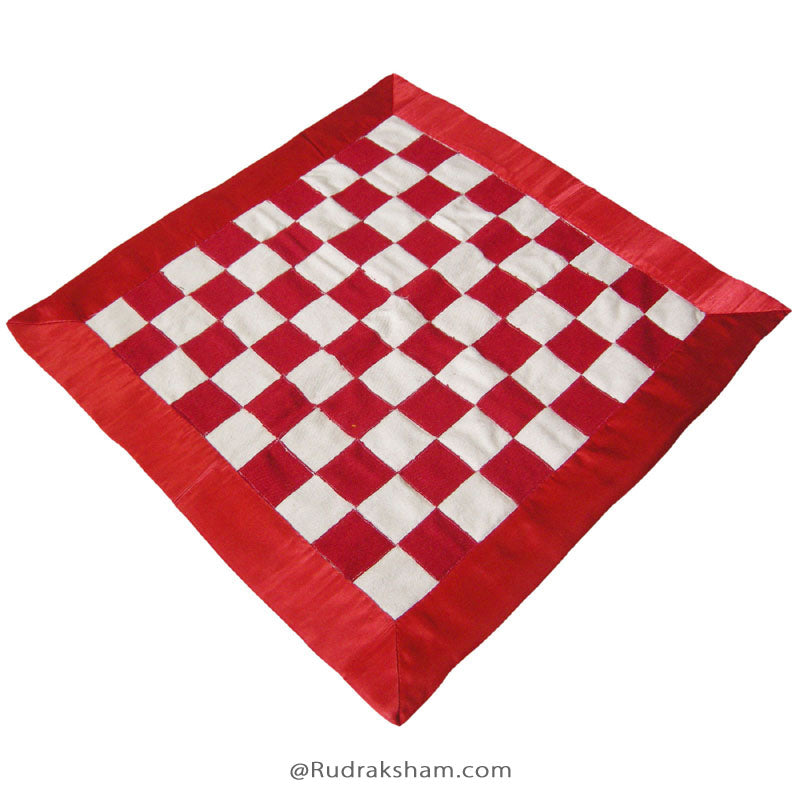Woolen Puja Asana Red and White