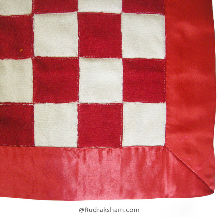 Woolen Puja Asana Red and White
