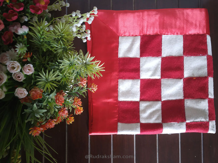 Woolen Puja Asana Red and White