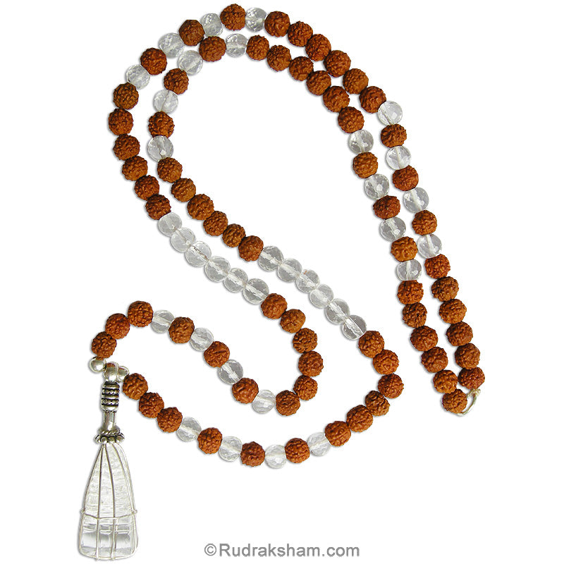  Rudraksha-Sphatik with Shree Yantra Necklace