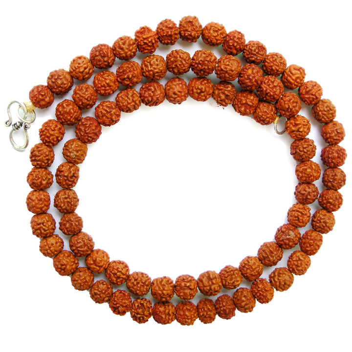 Rudraksha Wrist Mala | Rudraksha Mala for Hand | Rudraksha Mala Bracelet | 5 Mukhi Rudraksha Beads hand mala Bracelet size 7.5 mm
