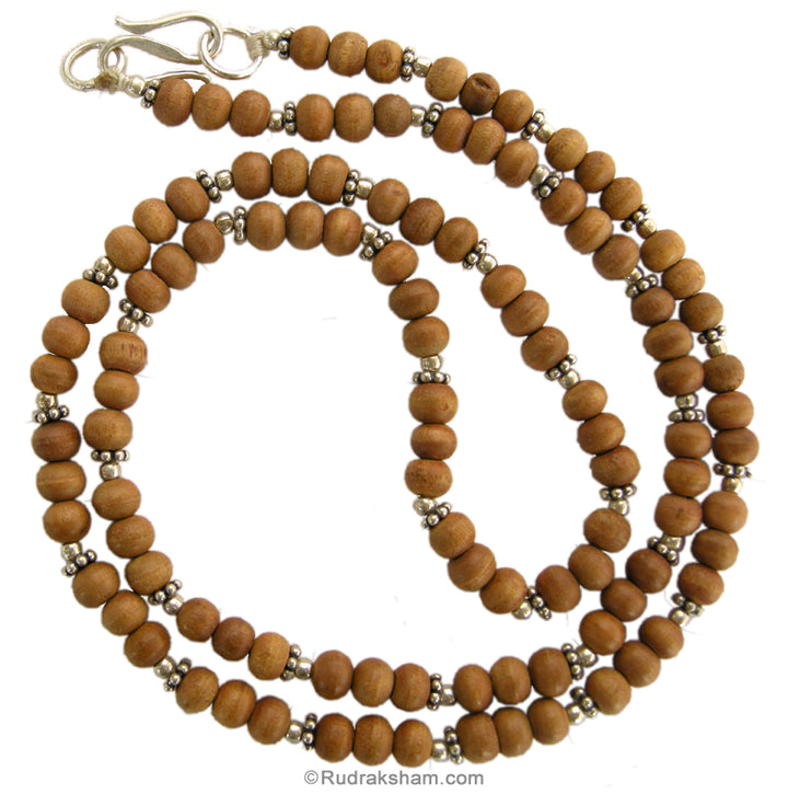 Sandalwood Silver Necklace 4mm