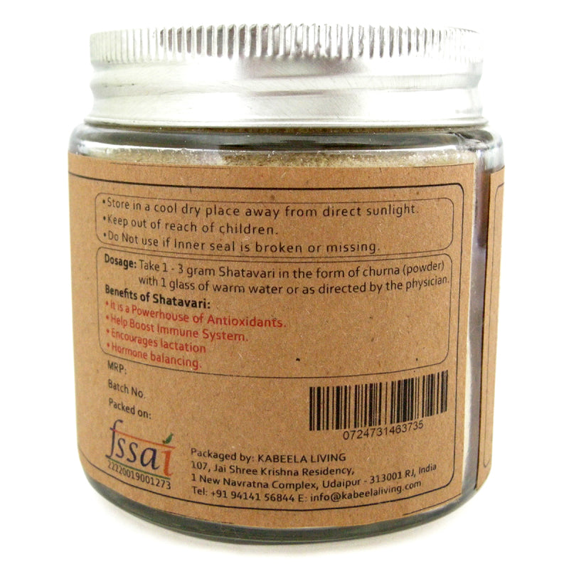  Shatavari Powder 100 Grams Glass Jar