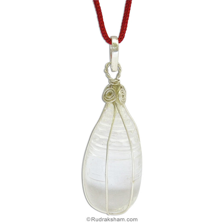 Sphatik Shree Yantra Lingam Pendant