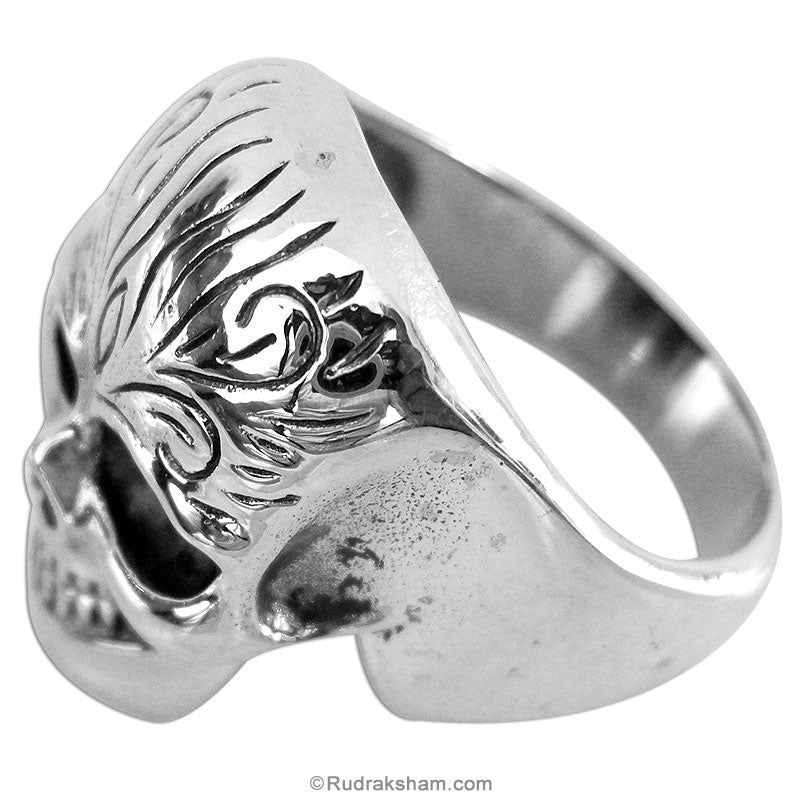 Skull Ring in silver | Unisex Silver Skull Rings | Narmund Silver Ring
