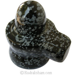 Snowflake Obsidian Shivlinga
