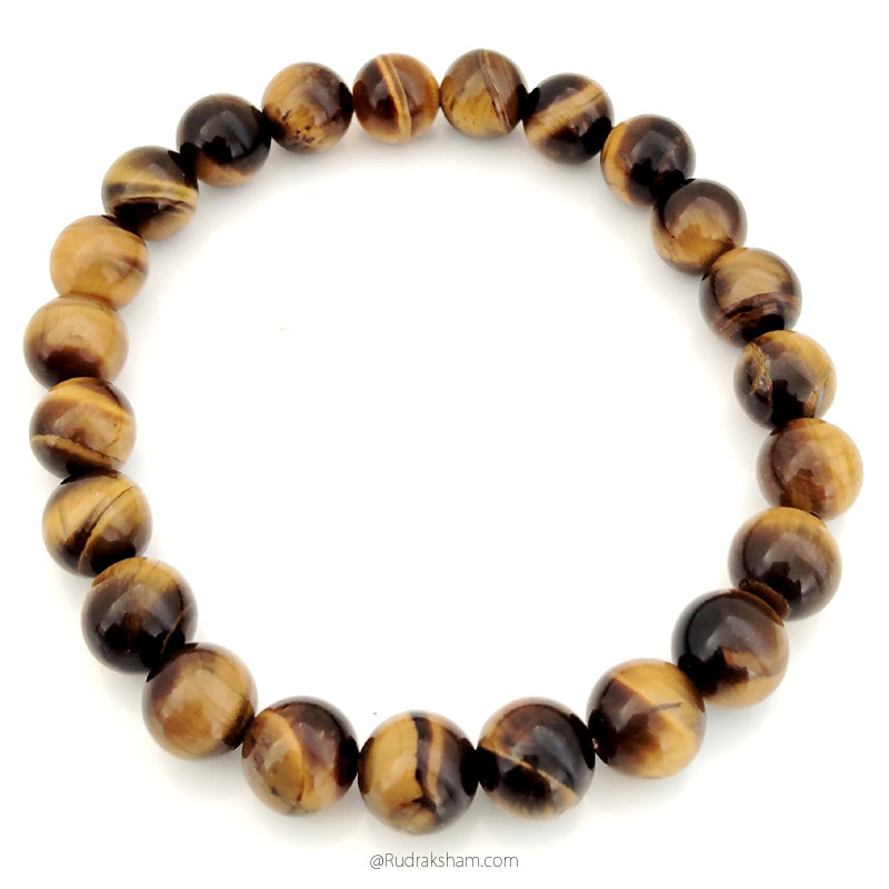 Tiger Eye Bracelet In Elastic