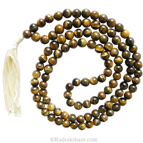 Tiger Eye Stone Mala Necklace