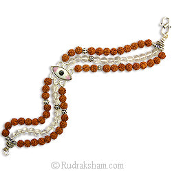 Shiva Trinetra Rudraksha - Sphatik Bracelet