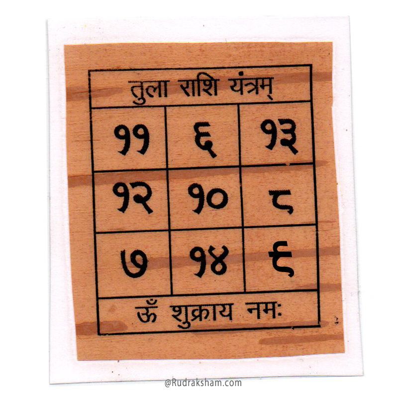 Libra - Tula - Venus Pocket Yantra | Tula Rashi Pocket Yantra | Libra Zodiac Laminated Pocket Yantra on Bhoj Patra | Energised Pocket Yantra