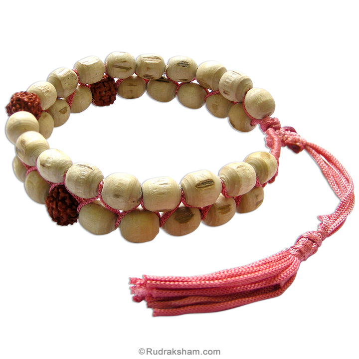 Tulsi Bracelet with Rudraksha Beads