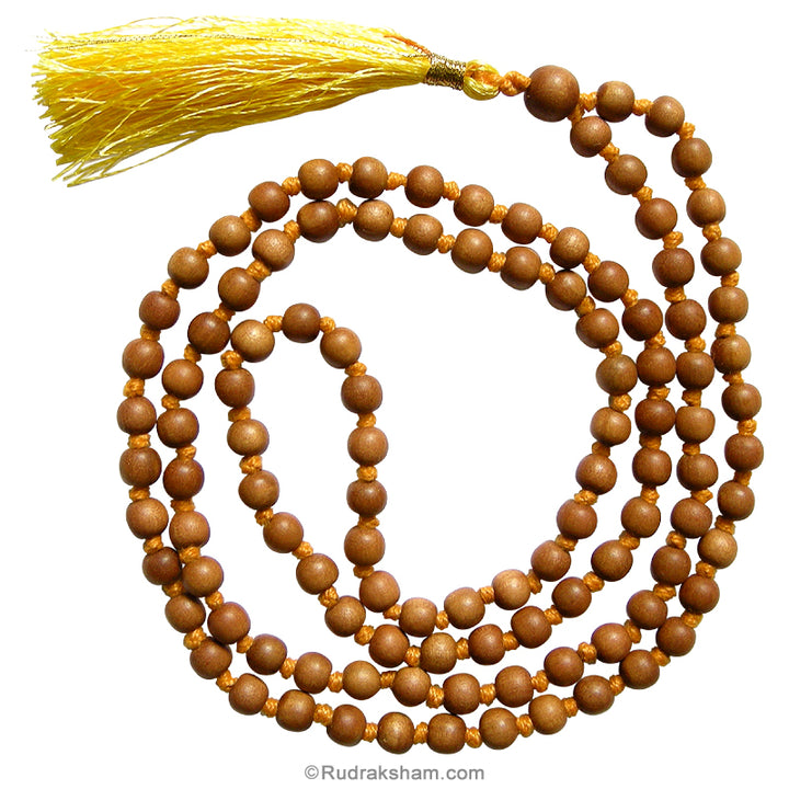 White Chandan Mala 6.5 mm
