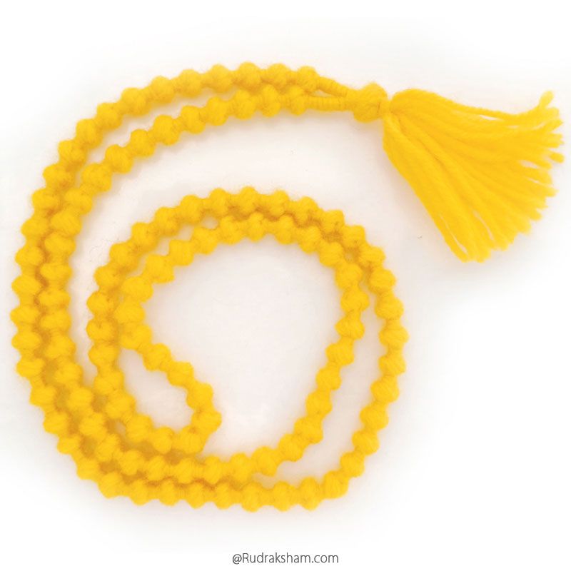 Wool Mala | Woolen mala | Ram wool mala | Handmade Knotted Light Weight Buddhist Wool Mala Rosary 108 Beads 7-8 mm | Wool Wrist mala