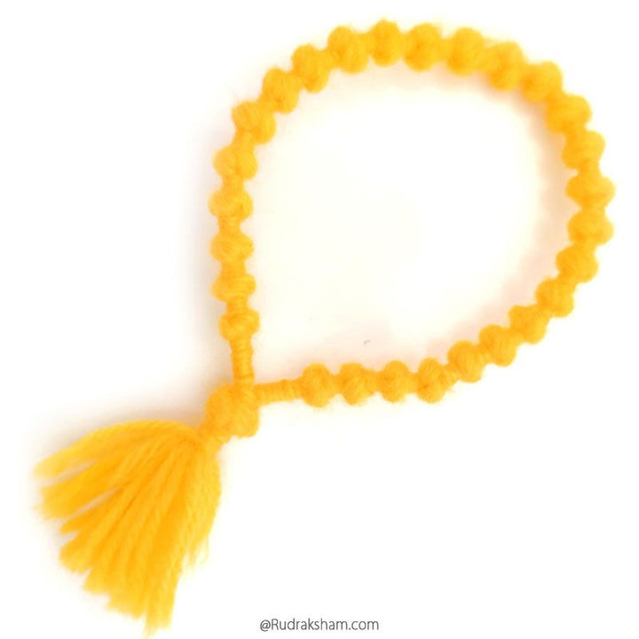 Wool Mala | Woolen mala | Ram wool mala | Handmade Knotted Light Weight Buddhist Wool Mala Rosary 27 Beads 7 - 8 mm | Wool Wrist mala | Wool Mala Bracelet