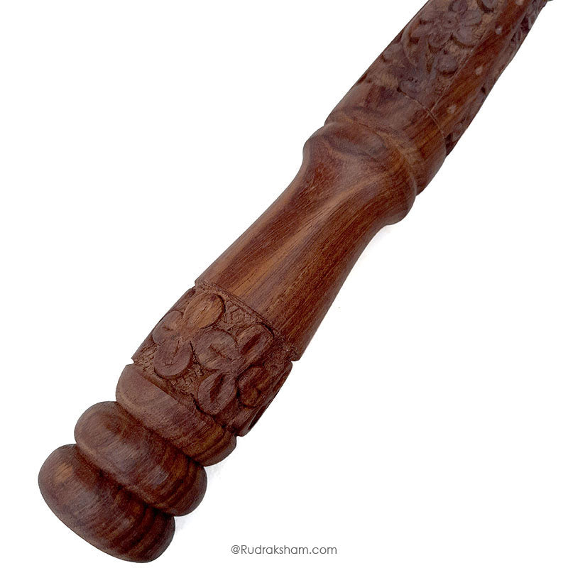  Meditation Stick | Wooden T Shaped Yoga Danda for Japa